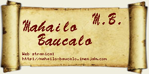 Mahailo Baucalo vizit kartica